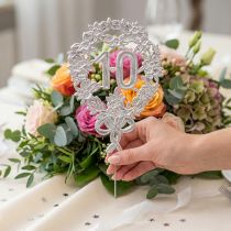 kohteita Juhlapäivä numero 10 hopea Ø8cm 10kpl