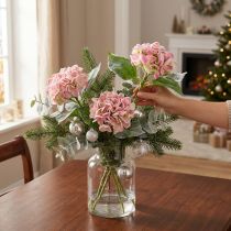 kohteita Hortensia pinkki lumella 33cm 4 kpl
