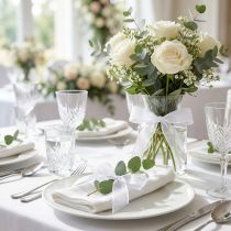 kohteita Sifonki nauha organza nauha koristenauha organza valkoinen 25mm 20m