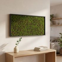 kohteita Seinämaalaus sammal vihreässä kehyksessä 60x30cm Seinäkoristelu sammalta