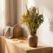 kohteita Kuivattujen kukkien DIY-työkalusarja, keltainen, luoviin kimppuihin ja koristeellisiin seppeleisiin, 60 cm – luonnontuote