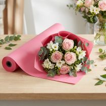kohteita Mansettipaperi kukkapaperi pehmopaperi pinkki 25cm 100m