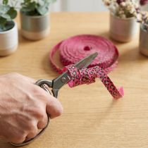 kohteita Koristeellinen nauha, leopardikuvioinen, pinkki, kihara nauha lahjapaketointiin ja askarteluun, 10 mm, 100 m