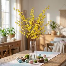 kohteita Keinotekoinen forsytia koristeelliset oksat pääsiäiseen, keltainen, 138 cm