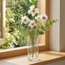 kohteita Tekokukat Cosmea valkoiset silkkikukat H51cm 3 kpl