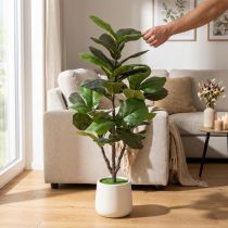 kohteita Keinotekoinen Ficus lyrata 120 cm koriste olohuoneeseen