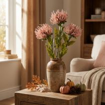 kohteita Syksyn kukkaneulatyyny keinotekoinen Protea Rosa Leucospermum 73cm 3kpl