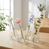 kohteita Minimalistiseen sisustukseen ja moderniin elämään sopiva lasinen maljakko, 11 cm, 6 kpl