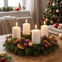 kohteita Pilarikynttilät valkoiset Adventtikynttilät pienet kynttilät 70/50mm 24 kpl