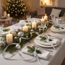 kohteita Joulunauha lurex hopea 10mm 50m