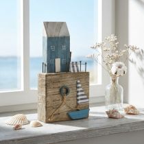 kohteita Merellinen puinen koristelu satamapromenadi Shabby Chic K25,5cm