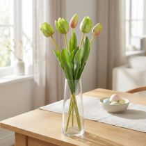 kohteita Tekokukat tulppaaninvihreä, kevätkukka 48cm nippu 5kpl