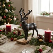 kohteita Deco Deer Deco Poro Metalli Puu Musta K25cm