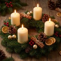 kohteita Pilarikynttilät kerma Adventtikynttilät pienet 70/50mm 24 kpl