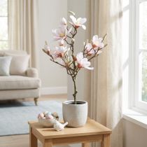 kohteita Keinotekoinen magnoliapuu vaaleanpunainen 74 cm tekokukkakoriste