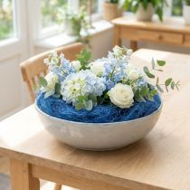 kohteita Sisal-vanu, sininen, luonnonkuidut, 300g, lahjapakkaus, pehmuste, koristelu