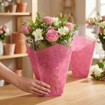 kohteita Kukkalaukku pinkki L40cm L12-30cm 50 kpl