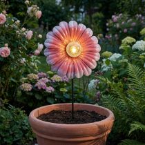 kohteita Solar LED Flower Garden Light LED Metal Pink Ø30cm