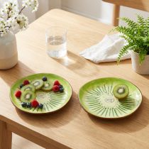 kohteita Pyöreät keraamiset lautaset kiiviaiheella, sopivat ruokapöytään tai keittiöön, 16 cm, 2 kpl
