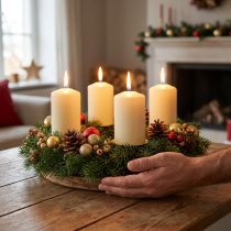 kohteita Pylväskynttilät adventtikynttilät kermanväriset 60/40mm 24 kpl