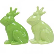 kohteita Keraaminen sammakkokoristefiguuri, sammakkoprinssi kesäkoristeet 10,5×5,5×7cm 4kpl