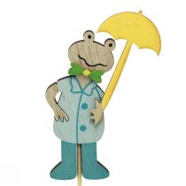 kohteita Sammakko sateenvarjon kukkatulpalla puuta 8,5cm 12kpl