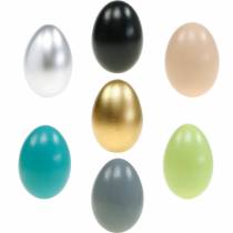 Hanhen munat puhallettu ulos munat pääsiäisen koristelu eri värejä 12kpl