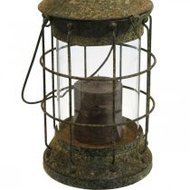 Puutarhan koristeritilä, puutarhalyhty, metallilyhty Ø17cm K33cm