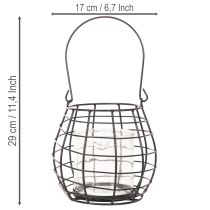 kohteita Puutarhalyhty kahvalla, musta, lasinen kynttilänjalka, Ø17cm, K15cm