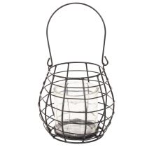 kohteita Puutarhalyhty kahvalla, musta, lasinen kynttilänjalka, Ø17cm, K15cm