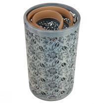 kohteita Puutarhalyhty Metallilyhdyn kahva Harmaa K30,5/25cm 2 kpl sarja