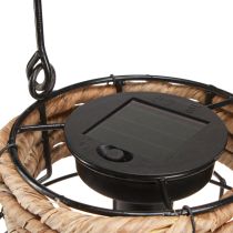 kohteita Puutarhavalo Solar Metal Black Natural Ø18cm K29cm