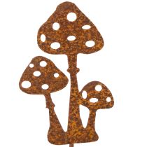 kohteita Puutarhakeppi, säänkestävää terästä, kärpässienen koristekeppi, 10 cm, 6 kpl