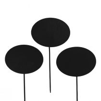 kohteita Bed Stakes Puutarhat Puukyltit Soikea Musta K17,5 cm 12 kappaleen pakkaus