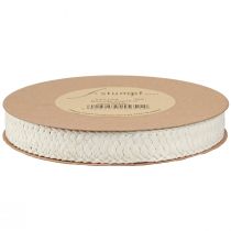 kohteita Lahjanauha Kermanvärinen punottu paperinauha 20mm 10m