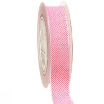 kohteita Lahjanauha kalanruotokuvioinen nauha valkoinen pinkki 25mm 15m