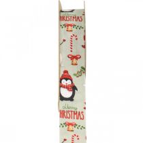 Lahjanauha Merry Christmas Penguins Joulunauha 25mm 8m