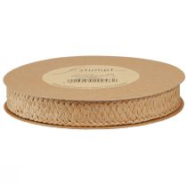 kohteita Lahjanauha paperilla punottu luonnonpaperi nauha 20mm 10m