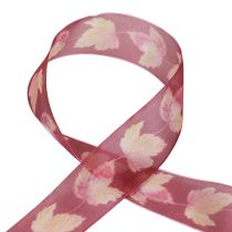 Lahjanauha vaahteranlehtiä violetti nauha syksy 40mm 15m