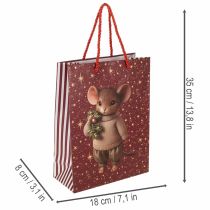 kohteita Hiiri- ja tähtiaiheinen lahjakassi jouluksi, 24 cm, 2 kpl