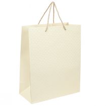 kohteita Lahjapussi paperi lahjapussi kerma 26×12×32cm 1 kpl