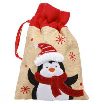 kohteita Lahjapussit Joulupukki Juuttilook 20×23cm 3kpl