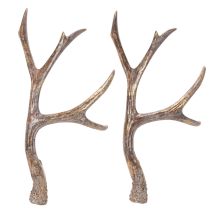 kohteita Tekoälyiset koristeelliset sarvet, maalaismaiset joulukoristeet, 29 cm, 2 kpl