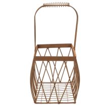 kohteita Metallikori, metallia, ruosteenvärinen, 28x13,5x14cm, 2 kpl