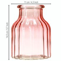kohteita Lasi kukkamaljakko retro pinkki sävytetty Ø11cm K14.5cm 2kpl