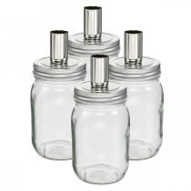 kohteita Koristelasi, jossa kynttilänjalka kynttiläkoriste Ø8cm K17,5cm 4 kpl