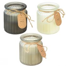 kohteita Tuoksukynttilät lasisessa santelipuukorkkikannessa K9cm 3kpl