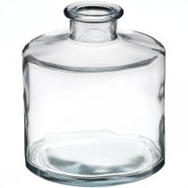 Kukkamaljakko, kynttilänjalka, lasipurkki läpinäkyvä H10,5cm Ø9cm