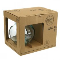 kohteita Lasikannu juomalaseilla, juomasetti tarjoiluun Sinertävän kirkas K20cm/11,5cm 5 kpl