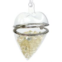 kohteita Lasisydän koristeeksi, täyttöön, roikkuva, 7 cm x 10 cm, kirkas, 2 kpl